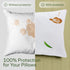 Waterproof Bamboo Pillow Protector Cover, 100% Bug Water Proof Zippered Pillow Cases Standard/Queen Size ( 2 Pack,White,48cm x 74cm)