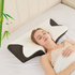2-in-1 Cervical Neck Pillow Ergonomic Butterfly Latex Foam Pillow Black