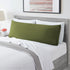 Ultra Soft Microfiber Body Pillow Cover/Pillowcases with Envelope-style pocket (50cm x 150cm Body Pillow Cover,Olive green)