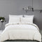 Double 3-Piece 2000TC Microfibre Quilt Cover Set Raw White