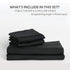 3 Piece Hotel Soft Microfiber Quilt Cover Set-2000TC Duvet/Donna Cover Set & Pillowcases -1 Quilt Cover Zipper Closure & 1 x Pillowcases-Breathable Bedding - Wrinkle, Fade, Stain Resistant(Black,Double)