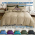 3 Piece Hotel Soft Microfiber Quilt Cover Set-2000TC Duvet/Donna Cover Set & Pillowcases -1 Quilt Cover Zipper Closure & 1 x Pillowcases-Breathable Bedding - Wrinkle, Fade, Stain Resistant(Camel Beige,Double)
