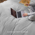 3 Piece Hotel Soft Microfiber Quilt Cover Set-2000TC Duvet/Donna Cover Set & Pillowcases -1 Quilt Cover Zipper Closure & 1 x Pillowcases-Breathable Bedding - Wrinkle, Fade, Stain Resistant(Silver-gray,Double)