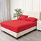Red Double Fitted Sheet Set 3 Piece 40cm Deep Pocket 2000TC Microfibre