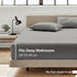 3 Piece Fitted Sheet Set- Fitted Sheet & Pillowcases -Breathable Bedding - Wrinkle, Fade, Stain Resistant- 40cm Deep Pocket Fitted Bed Sheet Set(Grey,Double)