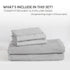 3 Piece Fitted Sheet Set- Fitted Sheet & Pillowcases -Breathable Bedding - Wrinkle, Fade, Stain Resistant- 40cm Deep Pocket Fitted Bed Sheet Set(Silver-gray,Double)