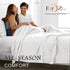 4 Piece Bed Sheet Set- Bedding Sheets & Pillowcases -Breathable Bedding - Wrinkle, Fade, Stain Resistant-Deep Pocket Flat Fitted Bed Sheet Set(White,Double)