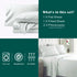 4 Piece Bed Sheet Set- Bedding Sheets & Pillowcases -Breathable Bedding - Wrinkle, Fade, Stain Resistant-Deep Pocket Flat Fitted Bed Sheet Set(Raw white,Double)