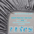 4 Piece Bed Sheet Set- Bedding Sheets & Pillowcases -Breathable Bedding - Wrinkle, Fade, Stain Resistant-Deep Pocket Flat Fitted Bed Sheet Set(Grey,Double)