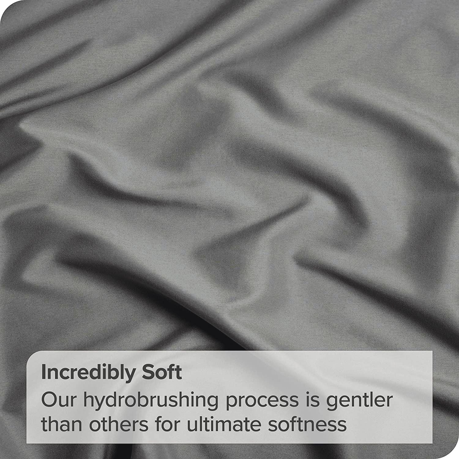 4 Piece Bed Sheet Set- Bedding Sheets & Pillowcases -Breathable Bedding - Wrinkle, Fade, Stain Resistant-Deep Pocket Flat Fitted Bed Sheet Set(Grey,Double)