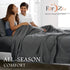 4 Piece Bed Sheet Set- Bedding Sheets & Pillowcases -Breathable Bedding - Wrinkle, Fade, Stain Resistant-Deep Pocket Flat Fitted Bed Sheet Set(Dark gray,Double)