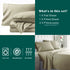 4 Piece Bed Sheet Set- Bedding Sheets & Pillowcases -Breathable Bedding - Wrinkle, Fade, Stain Resistant-Deep Pocket Flat Fitted Bed Sheet Set(Camel Beige,Double)