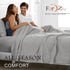 4 Piece Bed Sheet Set- Bedding Sheets & Pillowcases -Breathable Bedding - Wrinkle, Fade, Stain Resistant-Deep Pocket Flat Fitted Bed Sheet Set(Silver-gray,Double)