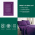 4 Piece Bed Sheet Set- Bedding Sheets & Pillowcases -Breathable Bedding - Wrinkle, Fade, Stain Resistant-Deep Pocket Flat Fitted Bed Sheet Set(Purple,Double)