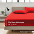 Hotel Quality Fitted Sheet - 1 Piece Fitted Sheet  -Breathable Bedding - Wrinkle, Fade, Stain Resistant- 16inch/40cm Deep Pocket Fitted Bed Sheet-Wrinkle and Fade Resistant,(Red,Double)