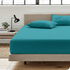 Double Fitted Sheet Biscay Blue Microfiber 40cm Deep Pocket