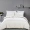King 3-Piece 2000TC Microfibre Quilt Cover Set Raw White