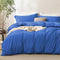 3 Piece Hotel Soft Microfiber Quilt Cover Set-2000TC Duvet/Donna Cover Set & Pillowcases -1 Quilt Cover Zipper Closure & 1 x Pillowcases-Breathable Bedding - Wrinkle, Fade, Stain Resistant(Royal blue,King)