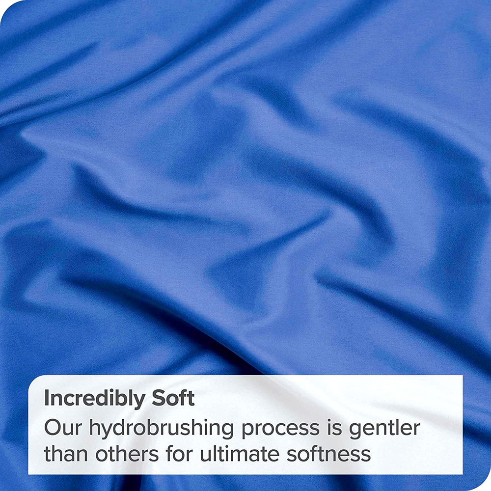 3 Piece Fitted Sheet Set- Fitted Sheet & Pillowcases -Breathable Bedding - Wrinkle, Fade, Stain Resistant- 40cm Deep Pocket Fitted Bed Sheet Set(Royal blue,King)