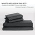 3 Piece Fitted Sheet Set- Fitted Sheet & Pillowcases -Breathable Bedding - Wrinkle, Fade, Stain Resistant- 40cm Deep Pocket Fitted Bed Sheet Set(Dark gray,King)
