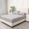 King Fitted Sheet Set 2000TC Microfibre 40cm Deep Pocket Silver Grey