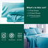 4 Piece Bed Sheet Set- Bedding Sheets & Pillowcases -Breathable Bedding - Wrinkle, Fade, Stain Resistant-Deep Pocket Flat Fitted Bed Sheet Set(Ice Blue,King)