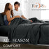 4 Piece Bed Sheet Set- Bedding Sheets & Pillowcases -Breathable Bedding - Wrinkle, Fade, Stain Resistant-Deep Pocket Flat Fitted Bed Sheet Set(Black,King)