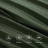 4 Piece Bed Sheet Set- Bedding Sheets & Pillowcases -Breathable Bedding - Wrinkle, Fade, Stain Resistant-Deep Pocket Flat Fitted Bed Sheet Set(Olive green,King)
