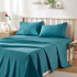 King Single Bed Sheet Set 3PC 2000TC Microfiber Deep Pocket Biscay Blue