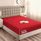 Hotel Quality Fitted Sheet - 1 Piece Fitted Sheet  -Breathable Bedding - Wrinkle, Fade, Stain Resistant- 16inch/40cm Deep Pocket Fitted Bed Sheet-Wrinkle and Fade Resistant,(Red,King)