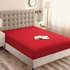 Queen Fitted Sheet 40cm Deep Pocket Microfiber Wrinkle Fade Resistant Red