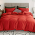 King Single 2-Piece 2000TC Microfibre Quilt Cover Set Red