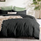 King Single Quilt Cover Set 2000TC Microfibre Duvet Cover Black