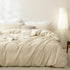 2 Piece Hotel Soft Microfiber Quilt Cover Set-2000TC Duvet/Donna Cover Set & Pillowcases -1 Quilt Cover Zipper Closure & 1 x Pillowcases-Breathable Bedding - Wrinkle, Fade, Stain Resistant(Cream White,King Single)