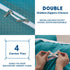 2 Piece Hotel Soft Microfiber Quilt Cover Set-2000TC Duvet/Donna Cover Set & Pillowcases -1 Quilt Cover Zipper Closure & 1 x Pillowcases-Breathable Bedding - Wrinkle, Fade, Stain Resistant(Biscay blue,King Single)