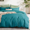 King Single Quilt Cover Set 2000TC Microfibre Duvet Cover Pillowcase Blue
