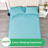2 Piece Fitted Sheet Set- Fitted Sheet & Pillowcases -Breathable Bedding - Wrinkle, Fade, Stain Resistant- 40cm Deep Pocket Fitted Bed Sheet Set(Ice blue,King Single)