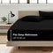2 Piece Fitted Sheet Set- Fitted Sheet & Pillowcases -Breathable Bedding - Wrinkle, Fade, Stain Resistant- 40cm Deep Pocket Fitted Bed Sheet Set(Black,King Single)