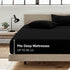 2 Piece Fitted Sheet Set- Fitted Sheet & Pillowcases -Breathable Bedding - Wrinkle, Fade, Stain Resistant- 40cm Deep Pocket Fitted Bed Sheet Set(Black,King Single)