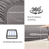 2 Piece Fitted Sheet Set- Fitted Sheet & Pillowcases -Breathable Bedding - Wrinkle, Fade, Stain Resistant- 40cm Deep Pocket Fitted Bed Sheet Set(Grey,King Single)