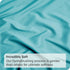3 Piece Bed Sheet Set- Bedding Sheets & Pillowcases -Breathable Bedding - Wrinkle, Fade, Stain Resistant-Deep Pocket Flat Fitted Bed Sheet Set(Ice Blue,King Single)