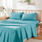 King Single Bed Sheet Set 3PC 2000TC Microfiber Deep Pocket Ice Blue