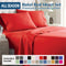 3 Piece Bed Sheet Set- Bedding Sheets & Pillowcases -Breathable Bedding - Wrinkle, Fade, Stain Resistant-Deep Pocket Flat Fitted Bed Sheet Set(Red,King Single)