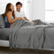 King Single 3 Piece Bed Sheet Set 2000TC Microfibre Grey Deep Pocket