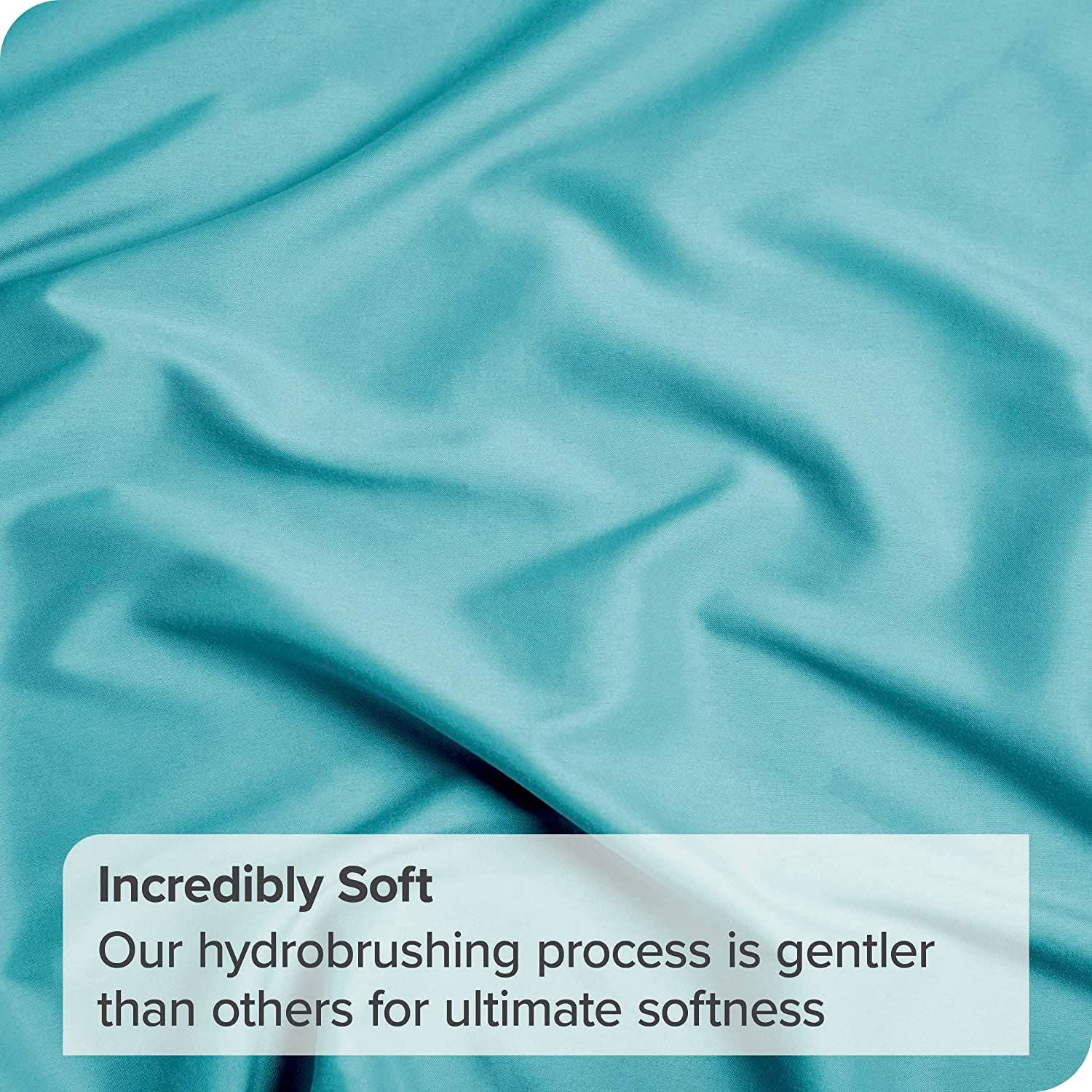 Hotel Quality Fitted Sheet - 1 Piece Fitted Sheet  -Breathable Bedding - Wrinkle, Fade, Stain Resistant- 16inch/40cm Deep Pocket Fitted Bed Sheet-Wrinkle and Fade Resistant,(Ice blue,King Single)