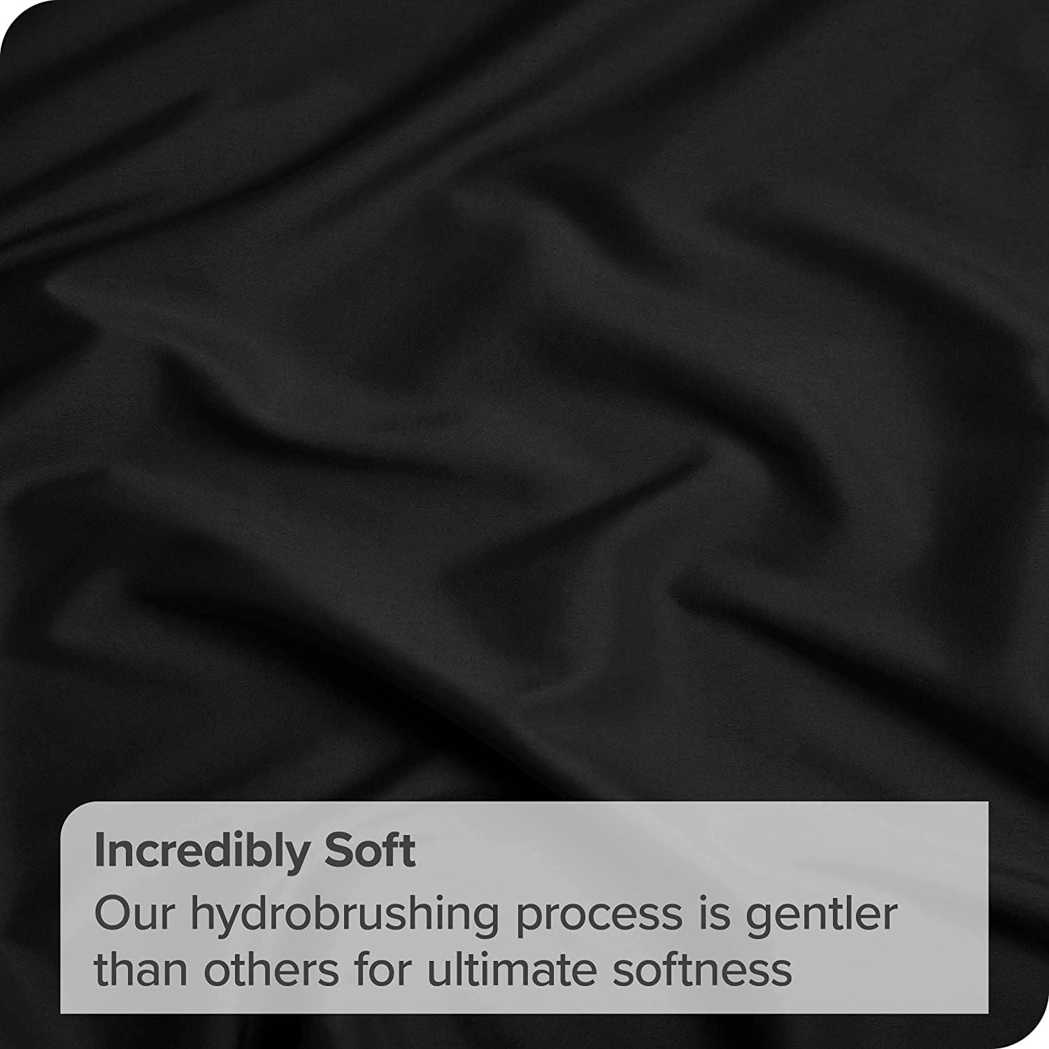 Hotel Quality Fitted Sheet - 1 Piece Fitted Sheet  -Breathable Bedding - Wrinkle, Fade, Stain Resistant- 16inch/40cm Deep Pocket Fitted Bed Sheet-Wrinkle and Fade Resistant,(Black,King Single)