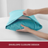 3 Piece Fitted Sheet Set- Fitted Sheet & Pillowcases -Breathable Bedding - Wrinkle, Fade, Stain Resistant- 40cm Deep Pocket Fitted Bed Sheet Set(Ice blue,Queen)