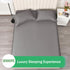 3 Piece Fitted Sheet Set- Fitted Sheet & Pillowcases -Breathable Bedding - Wrinkle, Fade, Stain Resistant- 40cm Deep Pocket Fitted Bed Sheet Set(Grey,Queen)