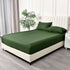 3 Piece Fitted Sheet Set- Fitted Sheet & Pillowcases -Breathable Bedding - Wrinkle, Fade, Stain Resistant- 40cm Deep Pocket Fitted Bed Sheet Set(Olive green,Queen)