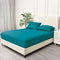 Queen Fitted Sheet Set 2000TC Microfibre 40cm Deep Pocket Biscay Blue